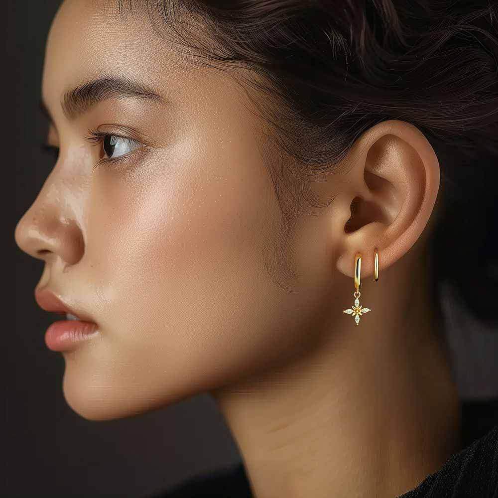 Dangling Clover with Hoop Set - Aventus