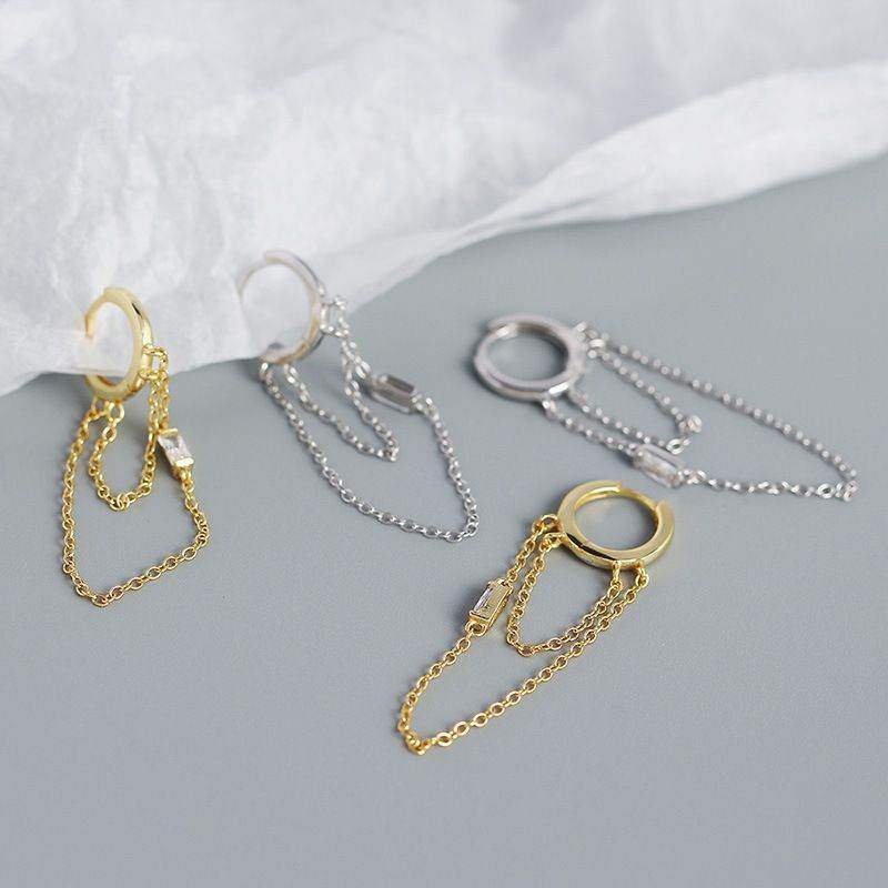 Dangling Tassel Hoop Earrings - Aventus