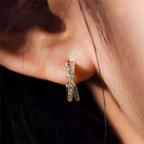 Diamond Embrace Hoop Earrings - Aventus