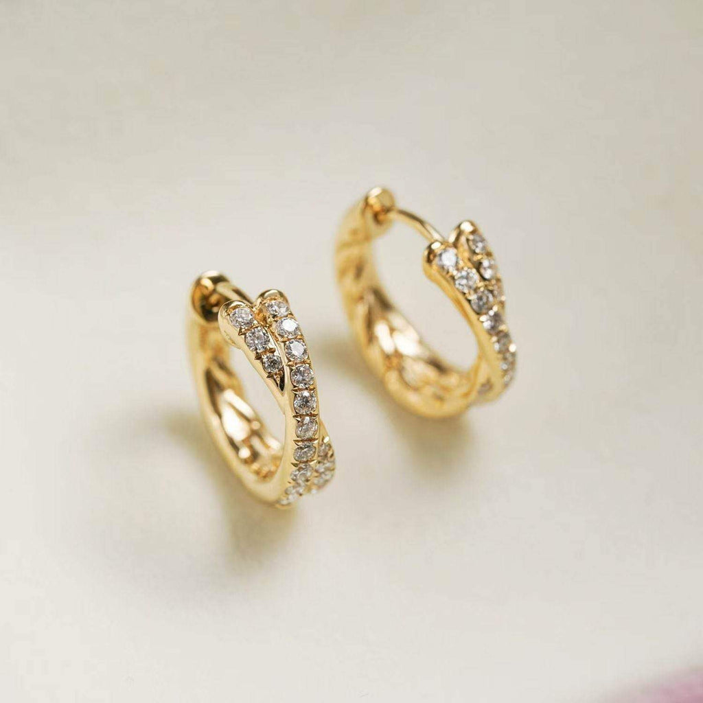 Diamond Embrace Hoop Earrings - Aventus