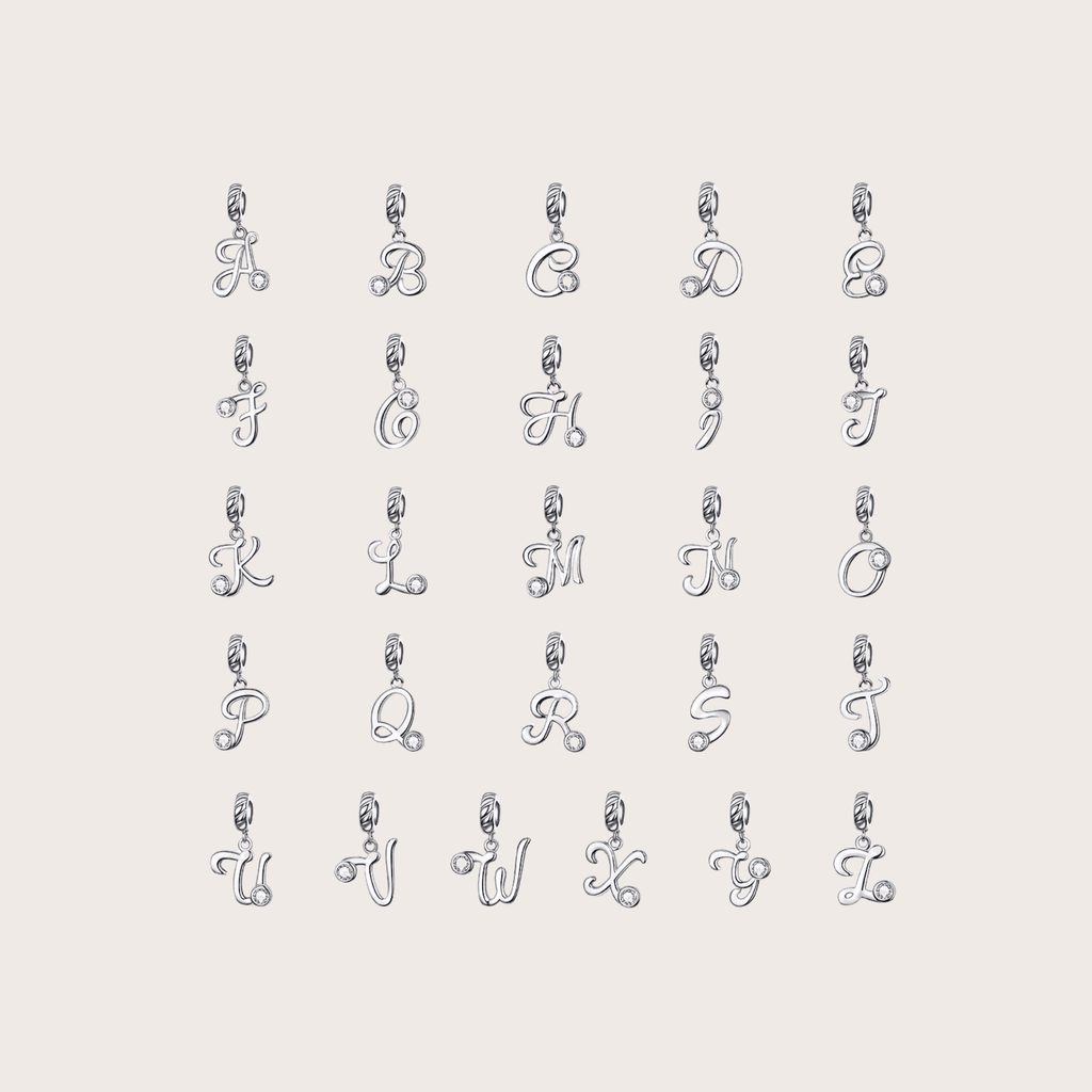 Diamond Initial Letter Pendant Necklace