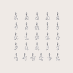 Diamond Initial Letter Pendant Necklace