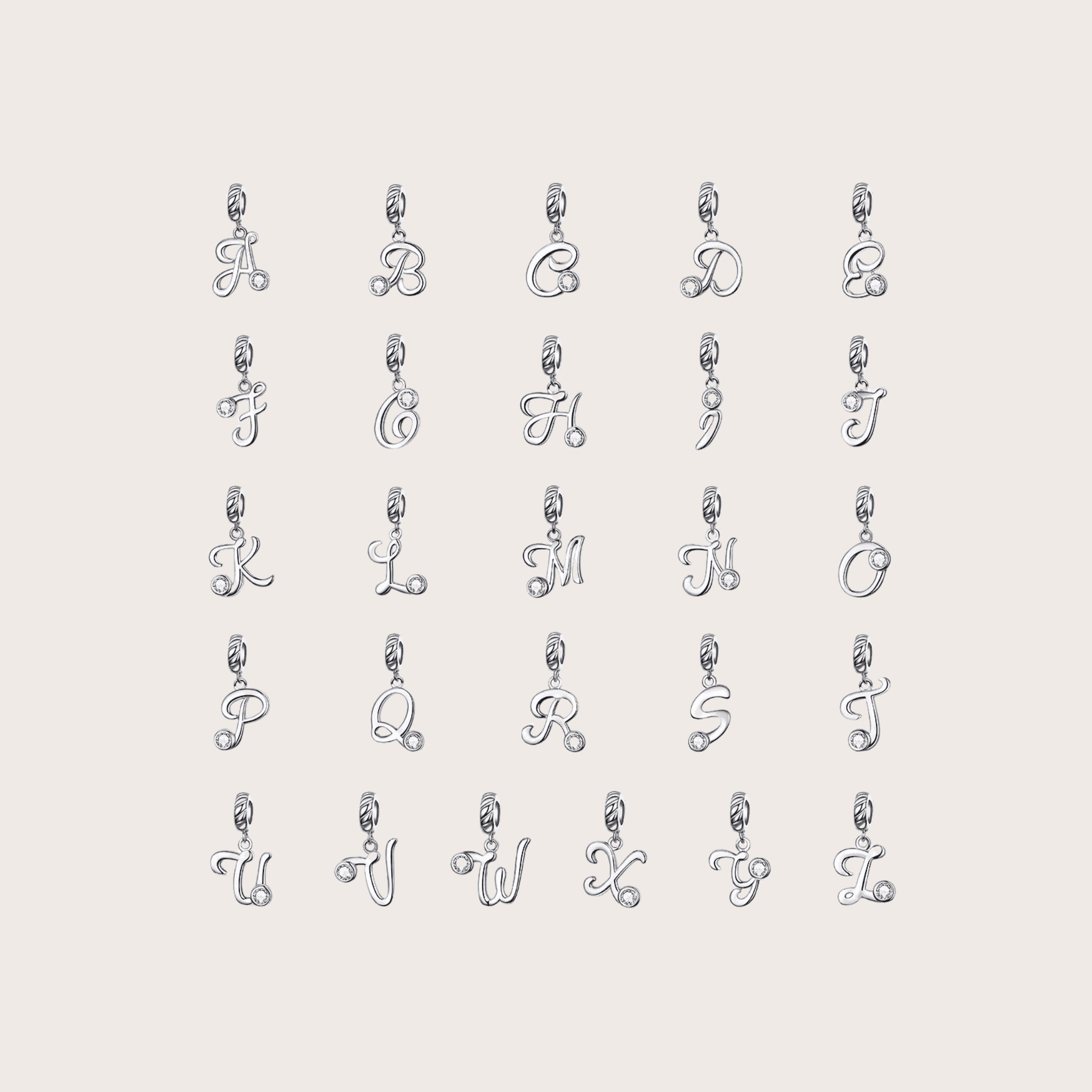 Diamond Initial Letter Pendant Necklace