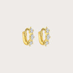 Diamond Oval Cut Hoop Earrings