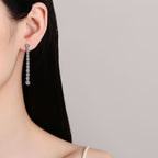 Diamond Tassel Drop Earrings