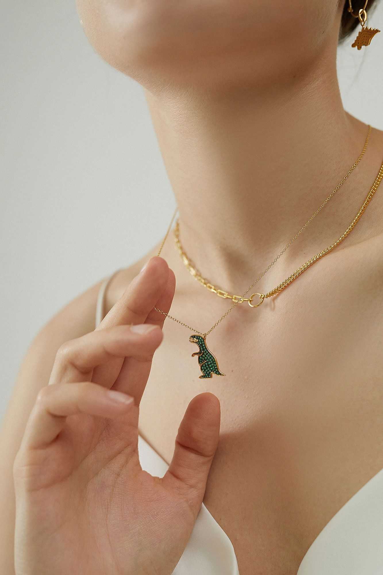 Dinosaur Pendant Necklace