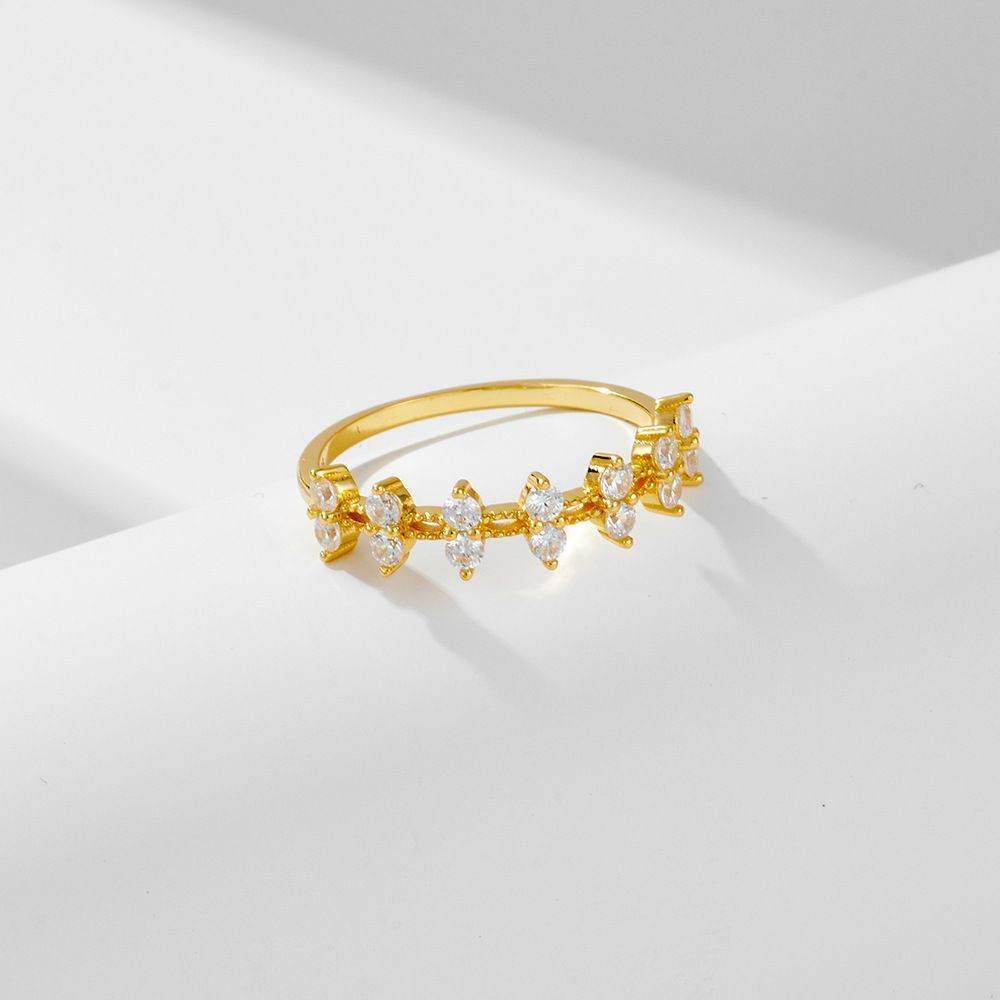 Double Gem Half Eternity Ring - Aventus