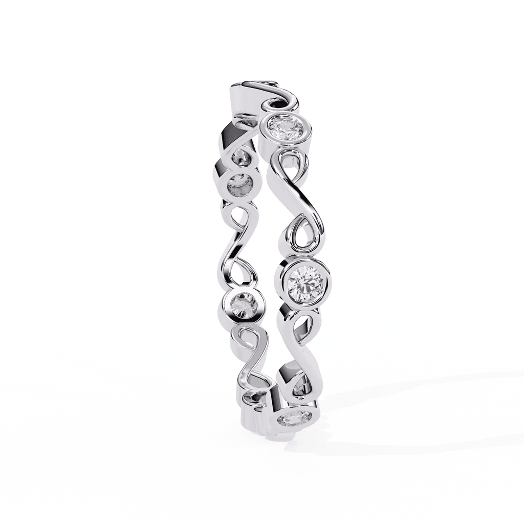 Eternal Winter Moissanite Diamond Wedding Band for Your Forever - Aventus