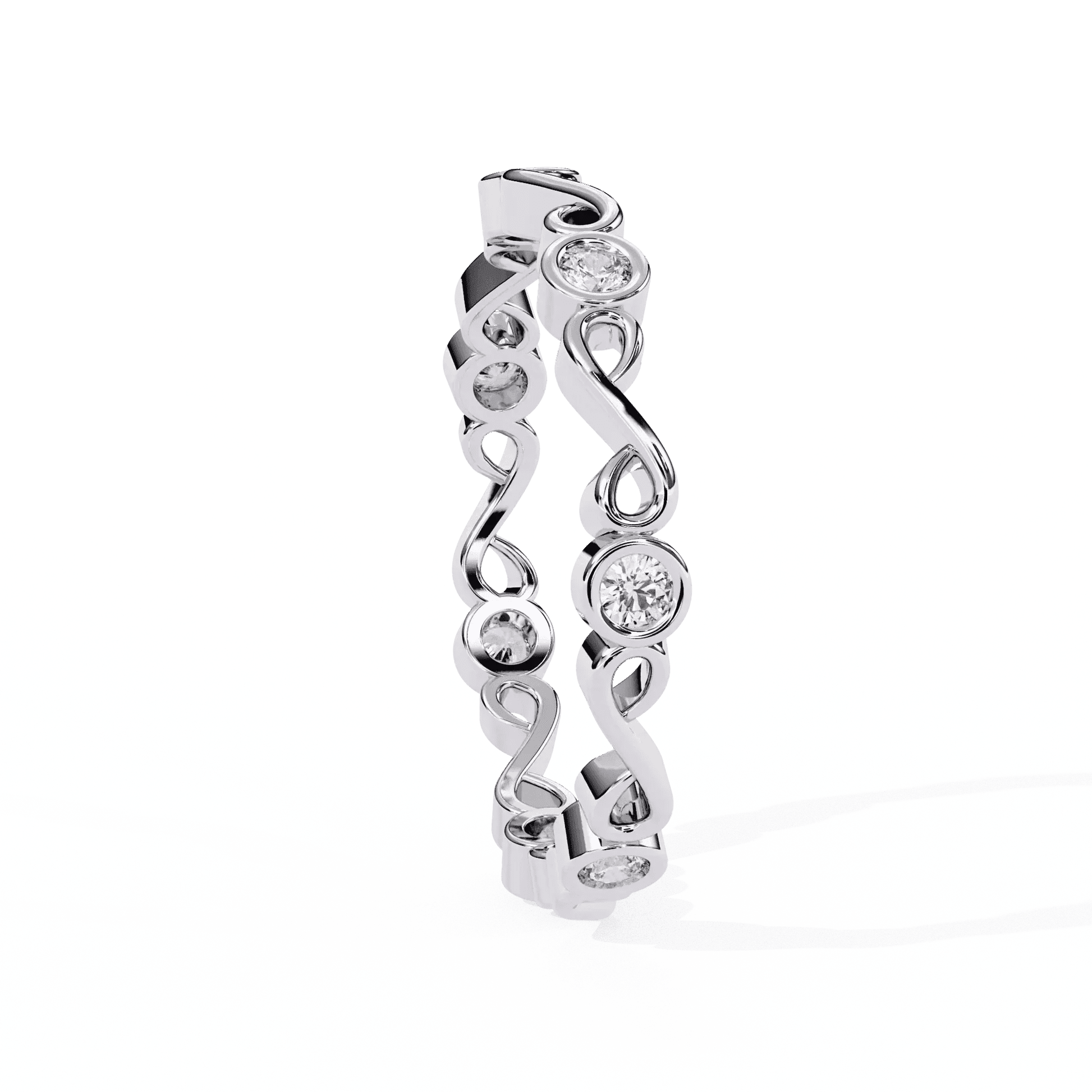 Eternal Winter Moissanite Diamond Wedding Band for Your Forever - Aventus