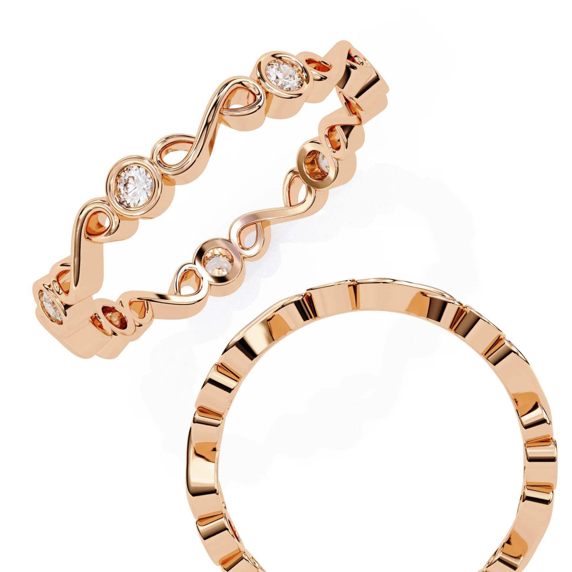 Eternal Winter Moissanite Diamond Wedding Band for Your Forever - Aventus