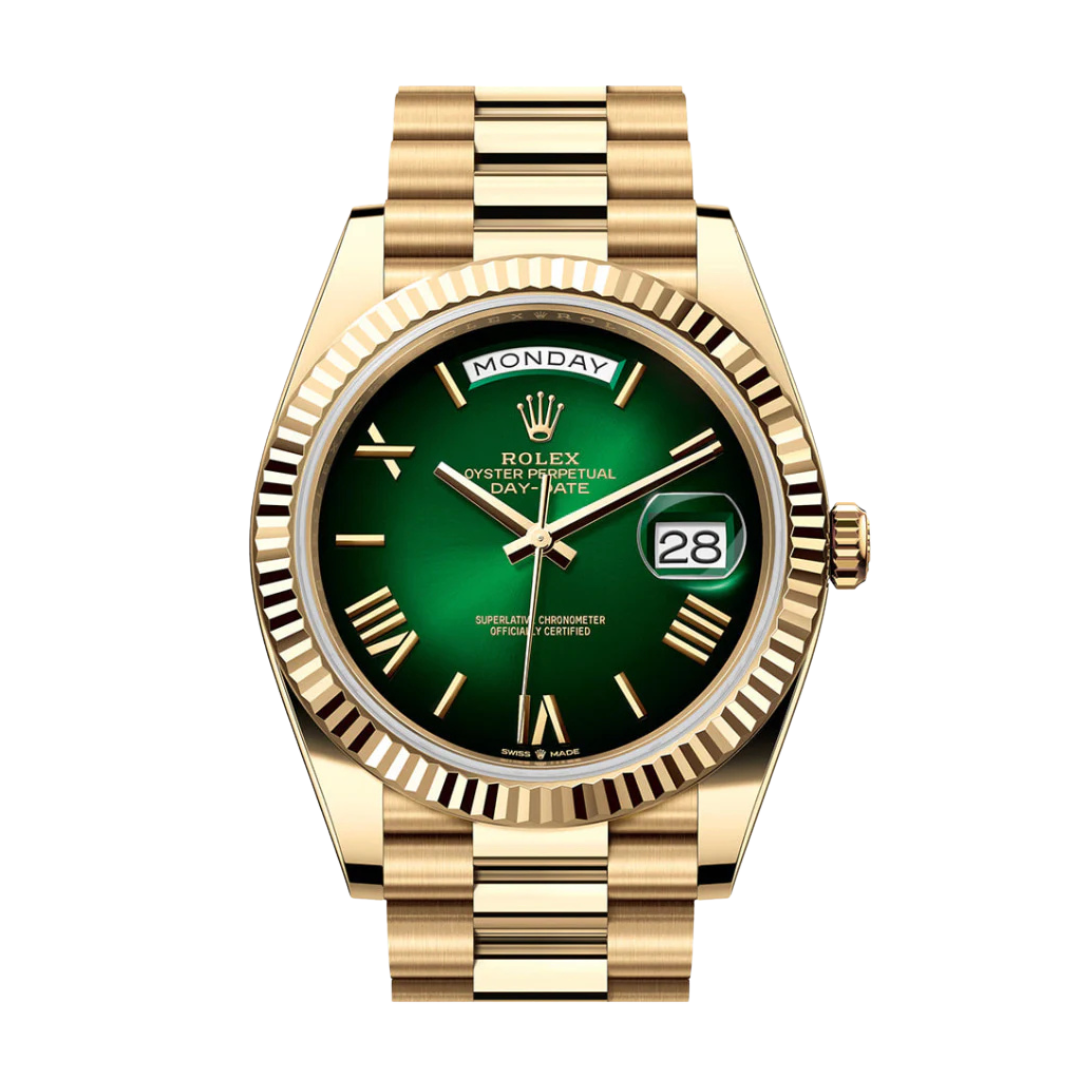 Day Date 41 / 36 Green Ombre Dial 228238