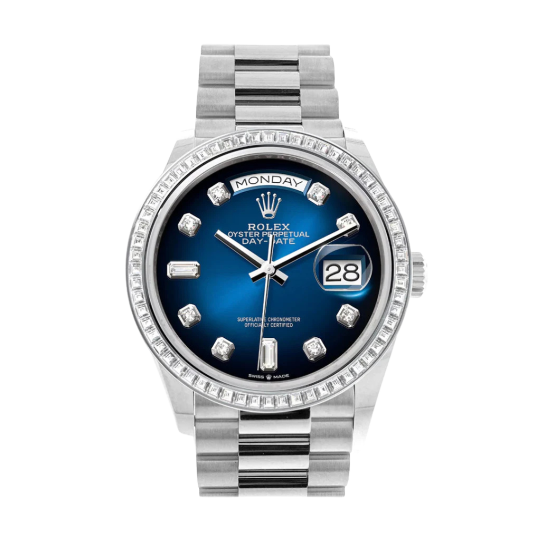 Day Date 41 / 36 Blue Ombre Dial 128396TBR