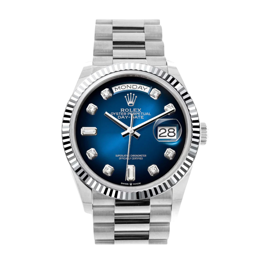 Day Date 41 / 36 Blue Ombre Dial 128236