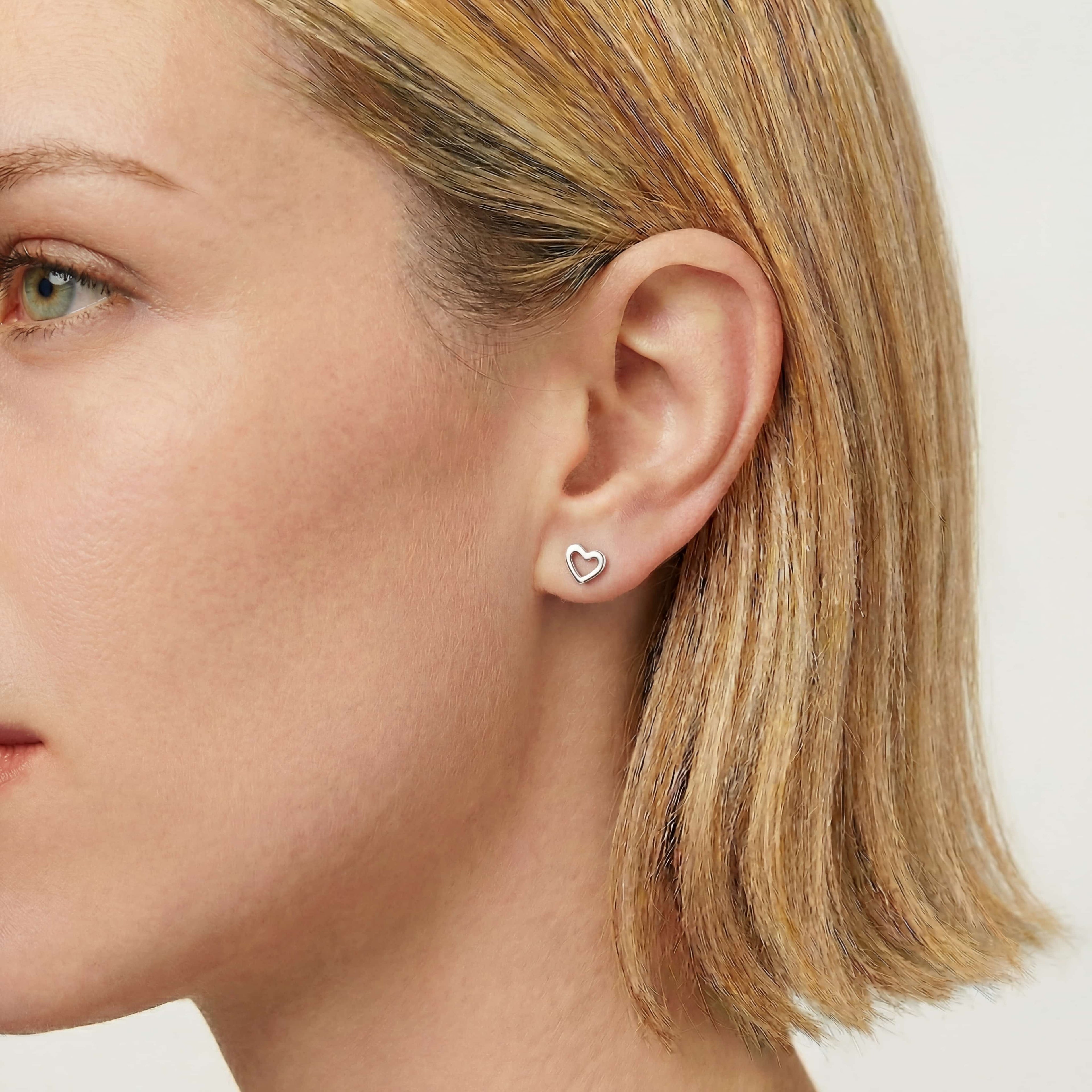 Hearted Stud Earrings