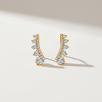 Linear Diamond Stud Earrings - Aventus