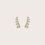 Linear Diamond Stud Earrings