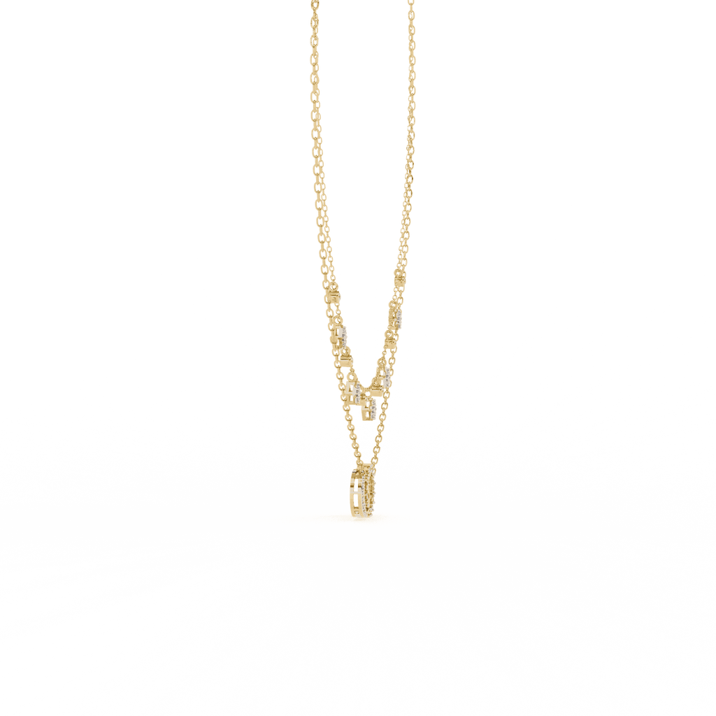 Luxury Handcrafted Moissanite Necklace in Solid Gold & Silver – Adjustable Design - Aventus