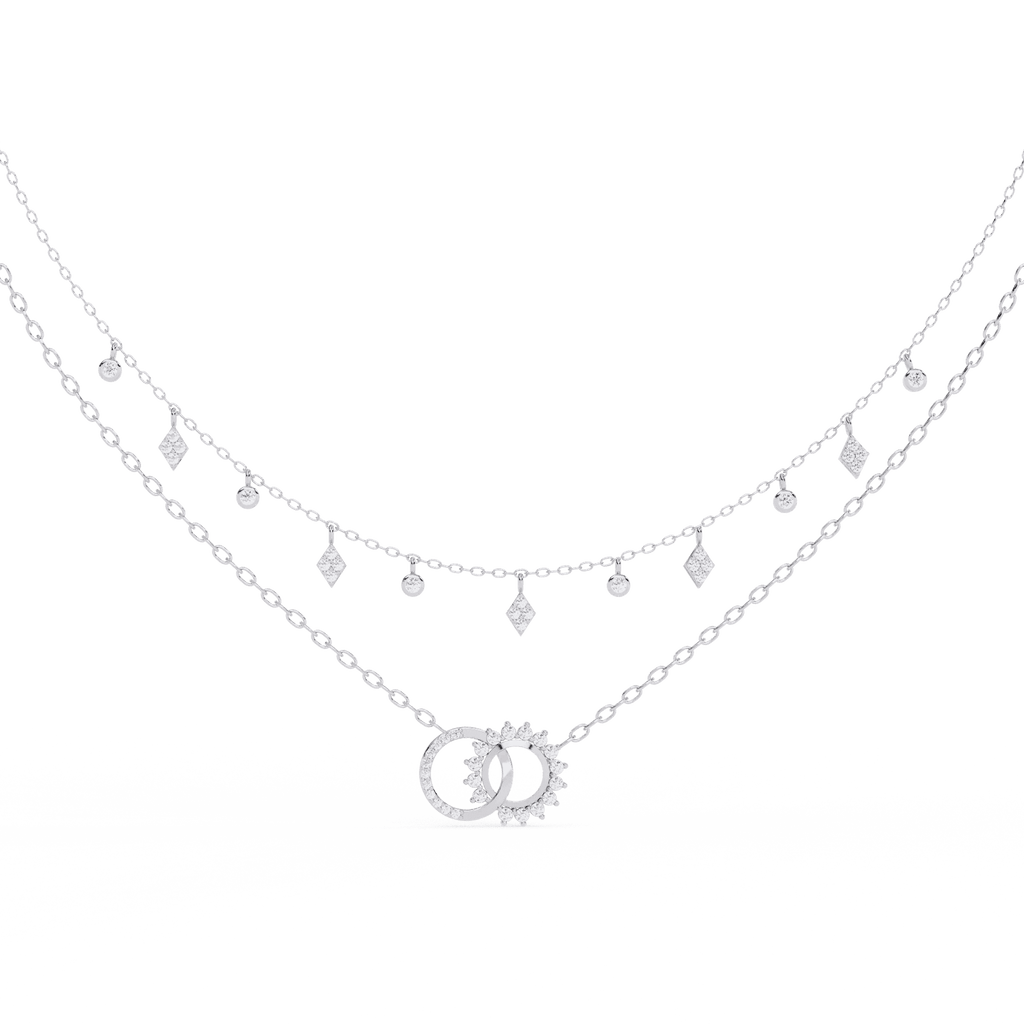 Luxury Handcrafted Moissanite Necklace in Solid Gold & Silver – Adjustable Design - Aventus