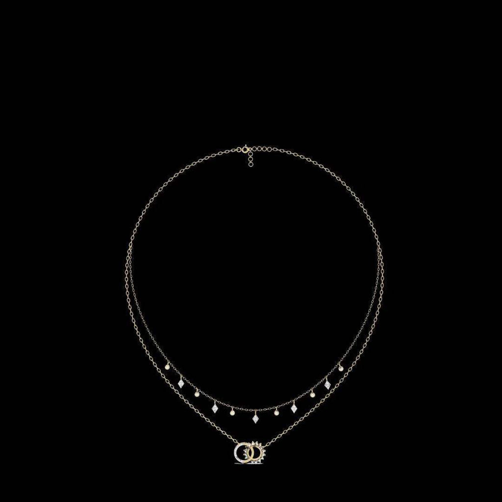 Luxury Handcrafted Moissanite Necklace in Solid Gold & Silver – Adjustable Design - Aventus