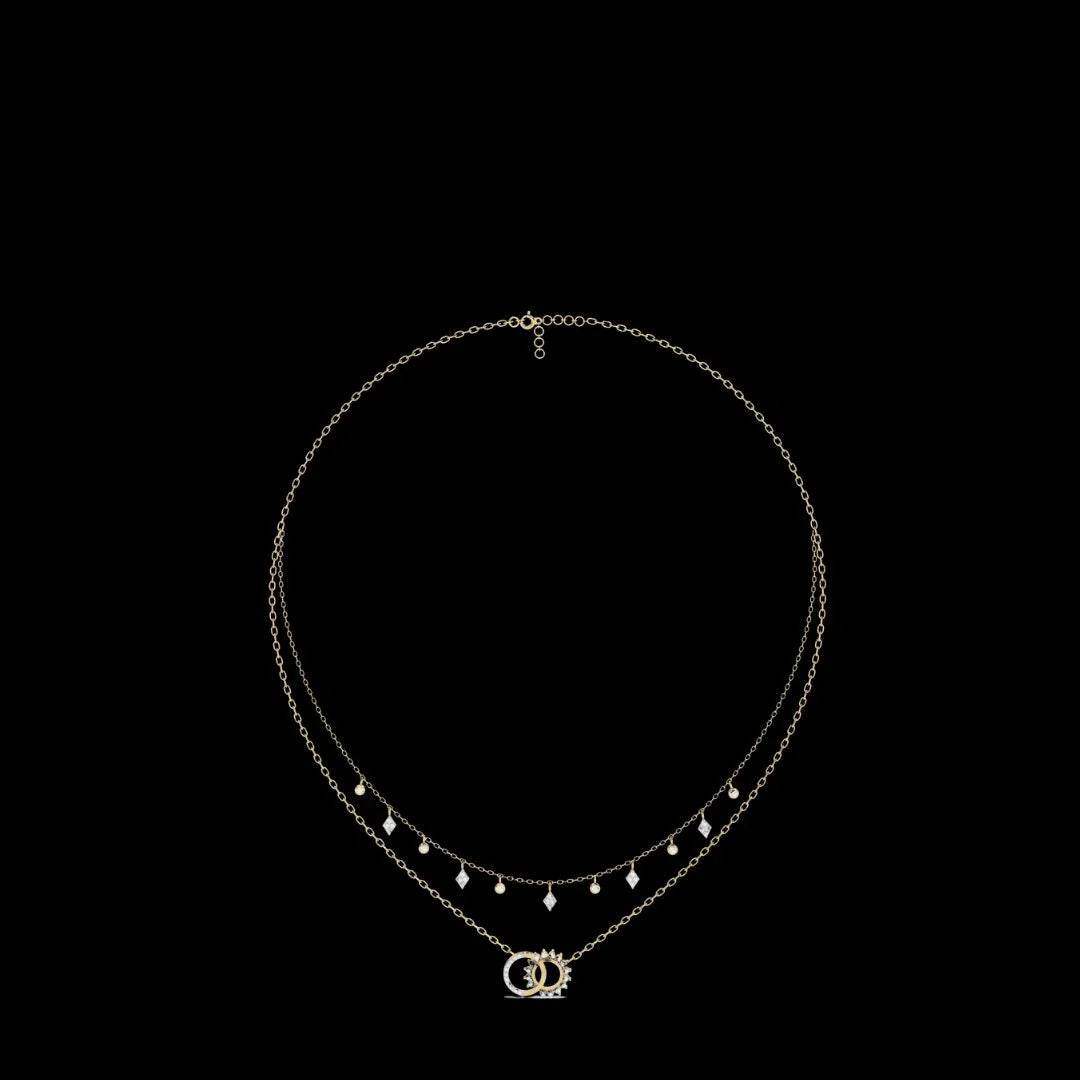 Luxury Handcrafted Moissanite Necklace in Solid Gold & Silver – Adjustable Design - Aventus