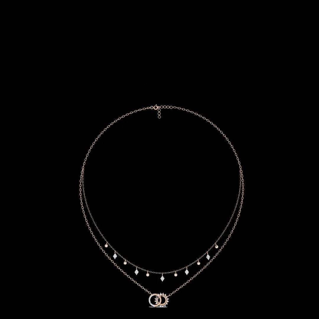 Luxury Handcrafted Moissanite Necklace in Solid Gold & Silver – Adjustable Design - Aventus