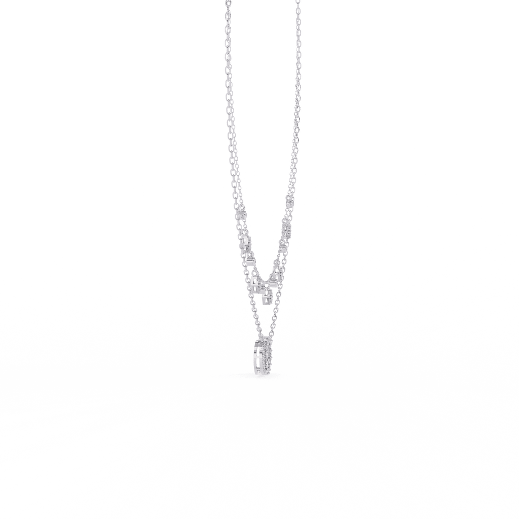 Luxury Handcrafted Moissanite Necklace in Solid Gold & Silver – Adjustable Design - Aventus