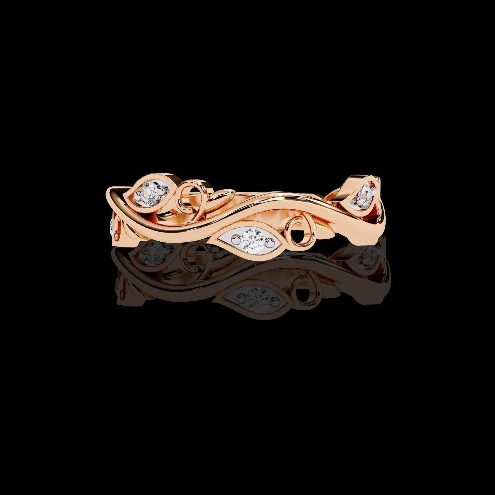 Luxury Vintage Engagement Ring Moissanite Diamond Gold Ring - Aventus