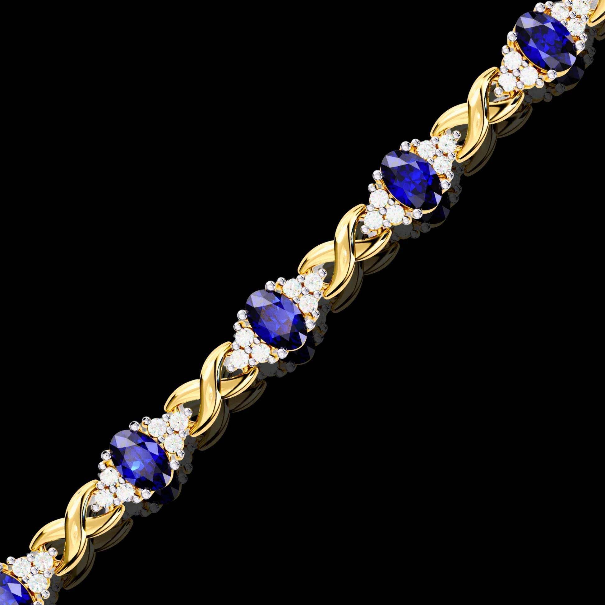 Luxury Yellow Gold Moissanite Diamond Bracelet – Handmade & Exclusive Aventus Design - Aventus