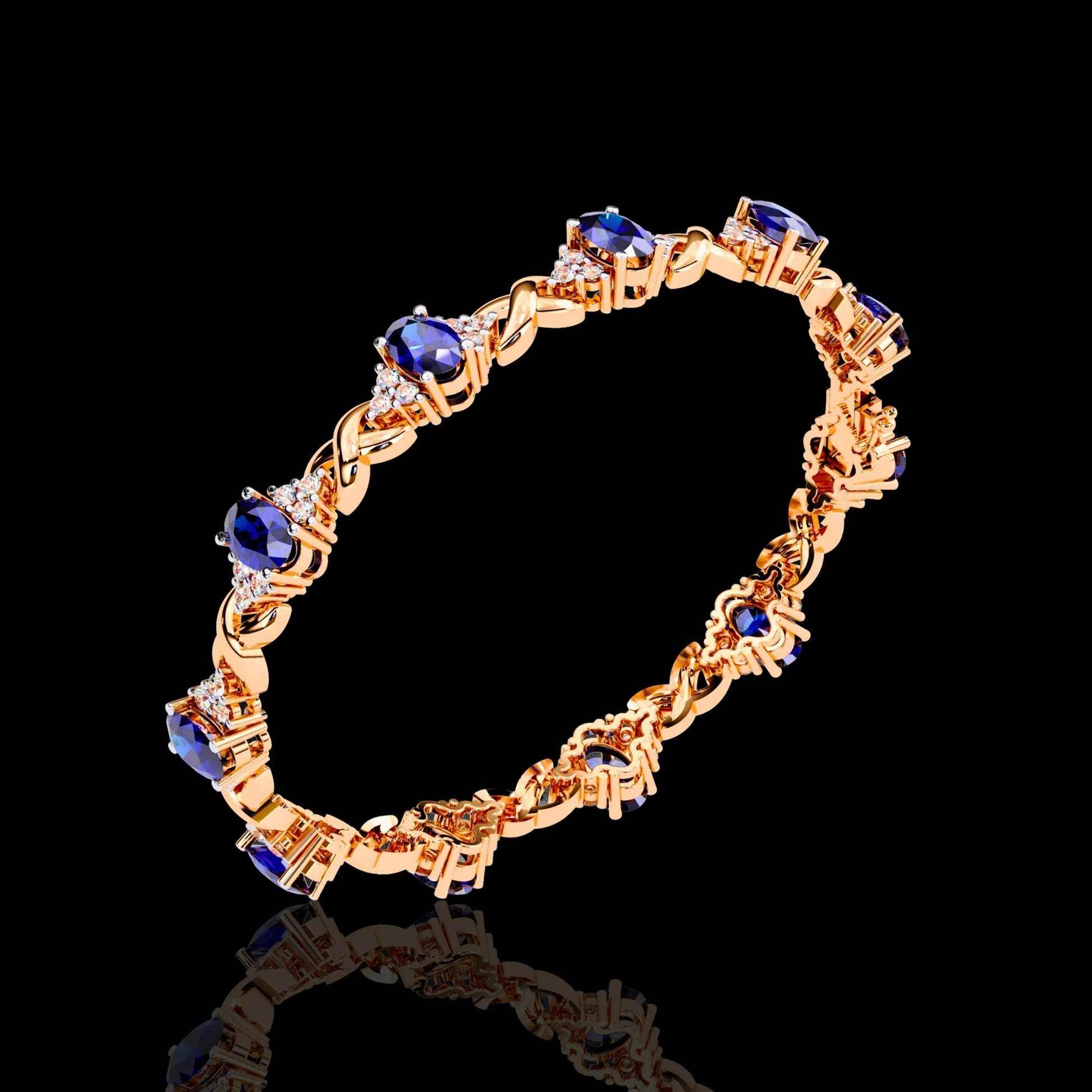 Luxury Yellow Gold Moissanite Diamond Bracelet – Handmade & Exclusive Aventus Design - Aventus