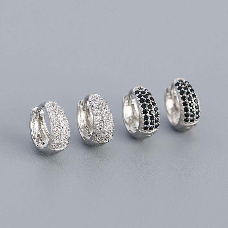 Midnight Pave Huggie Earrings - Aventus