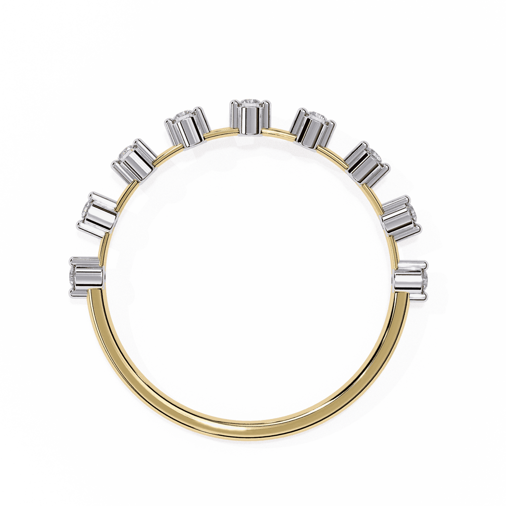 Moissanite Diamond Ring for Women Silver Gold Plated Wedding & Engagement Band - Aventus