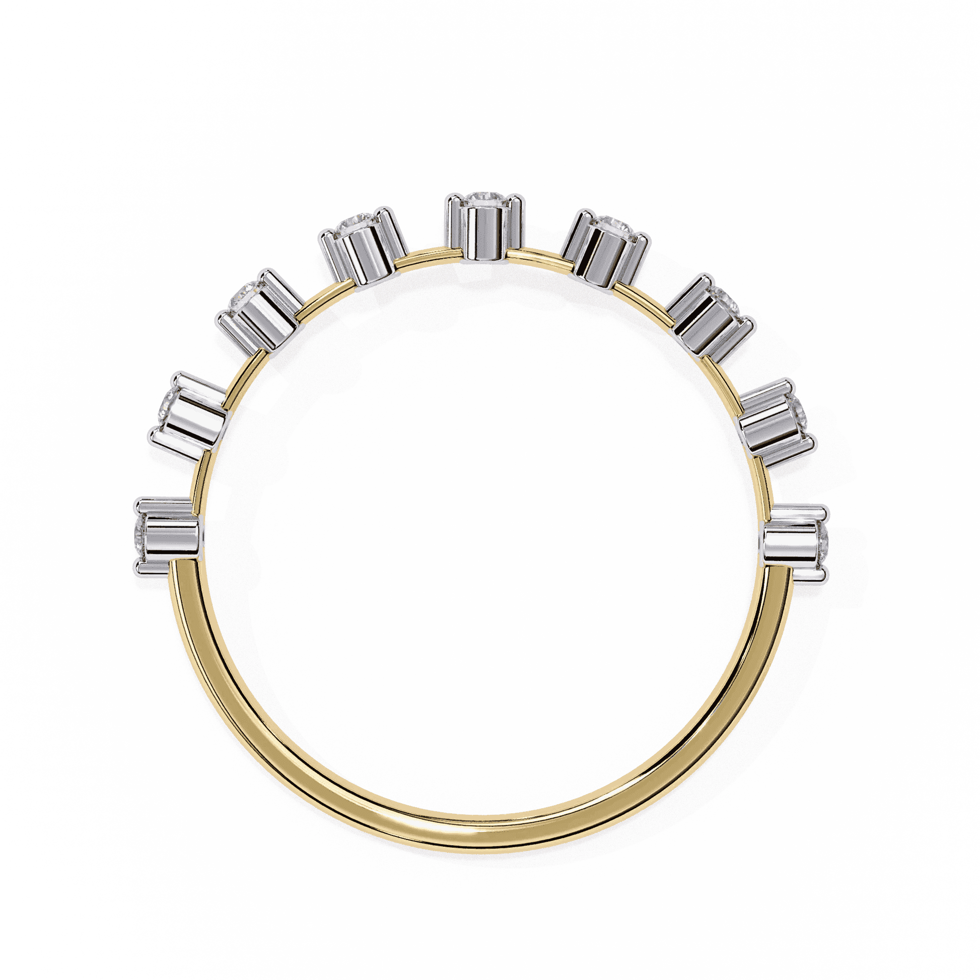 Moissanite Diamond Ring for Women Silver Gold Plated Wedding & Engagement Band - Aventus