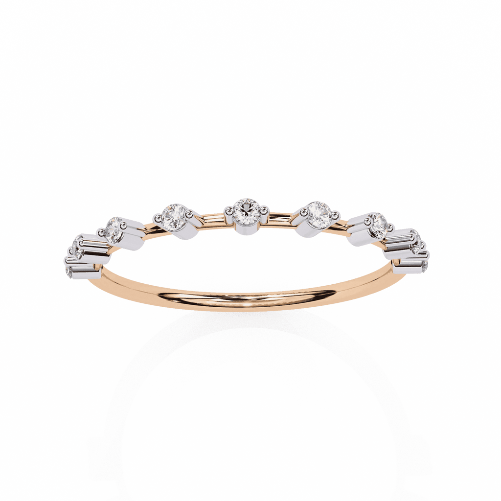 Moissanite Diamond Ring for Women Silver Gold Plated Wedding & Engagement Band - Aventus