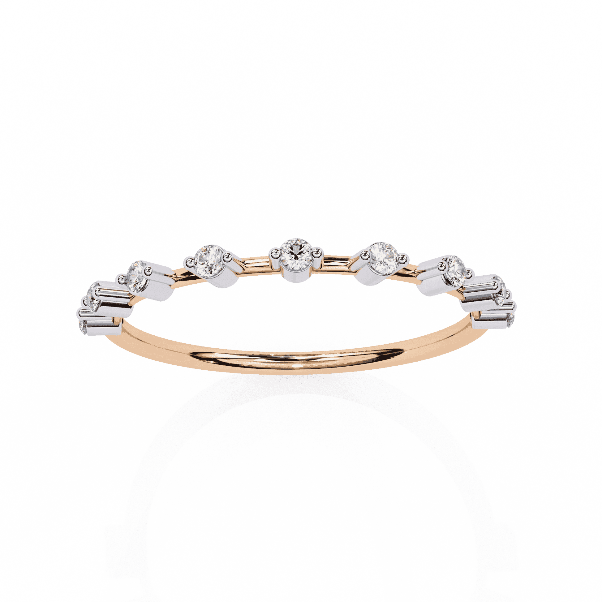 Moissanite Diamond Ring for Women Silver Gold Plated Wedding & Engagement Band - Aventus