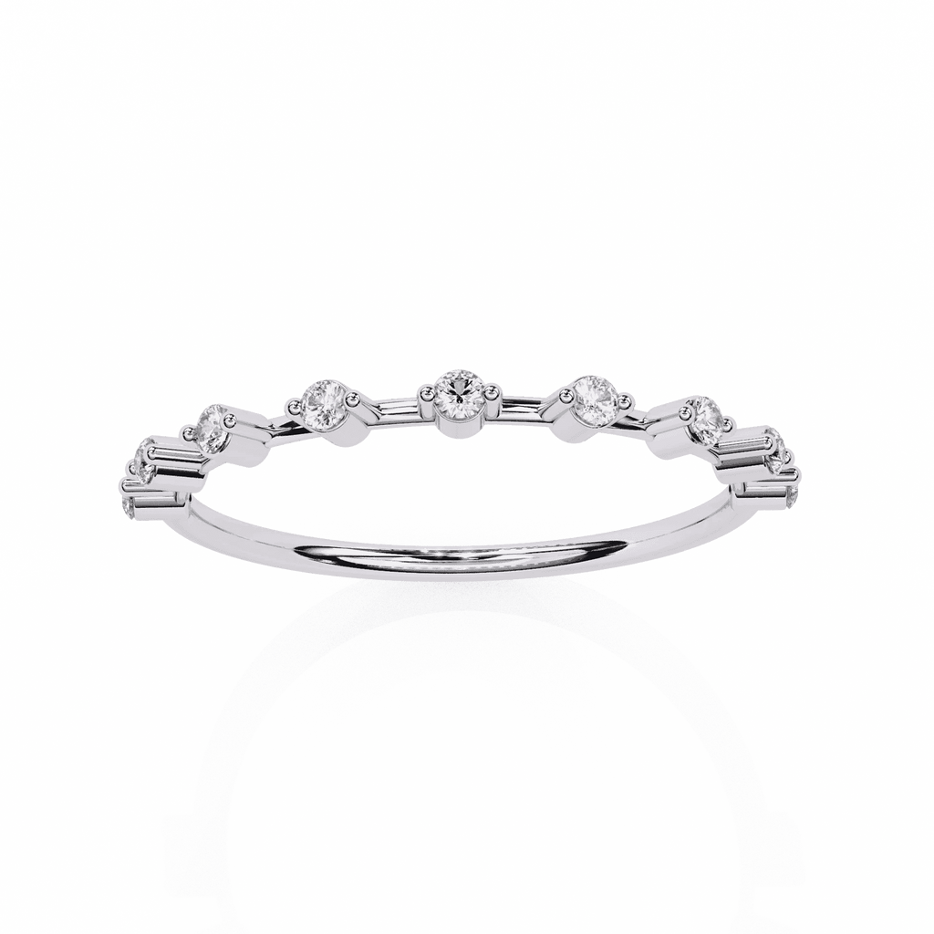 Moissanite Diamond Ring for Women Silver Gold Plated Wedding & Engagement Band - Aventus