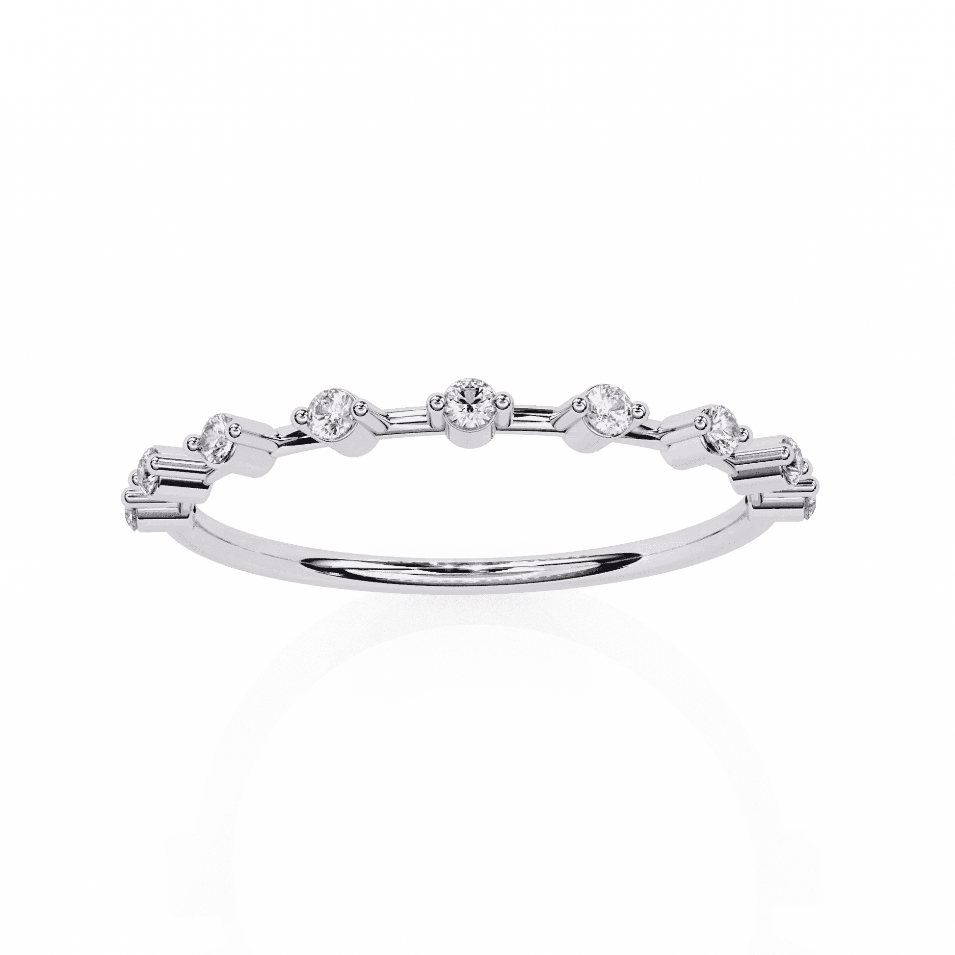 Moissanite Diamond Ring for Women Silver Gold Plated Wedding & Engagement Band - Aventus