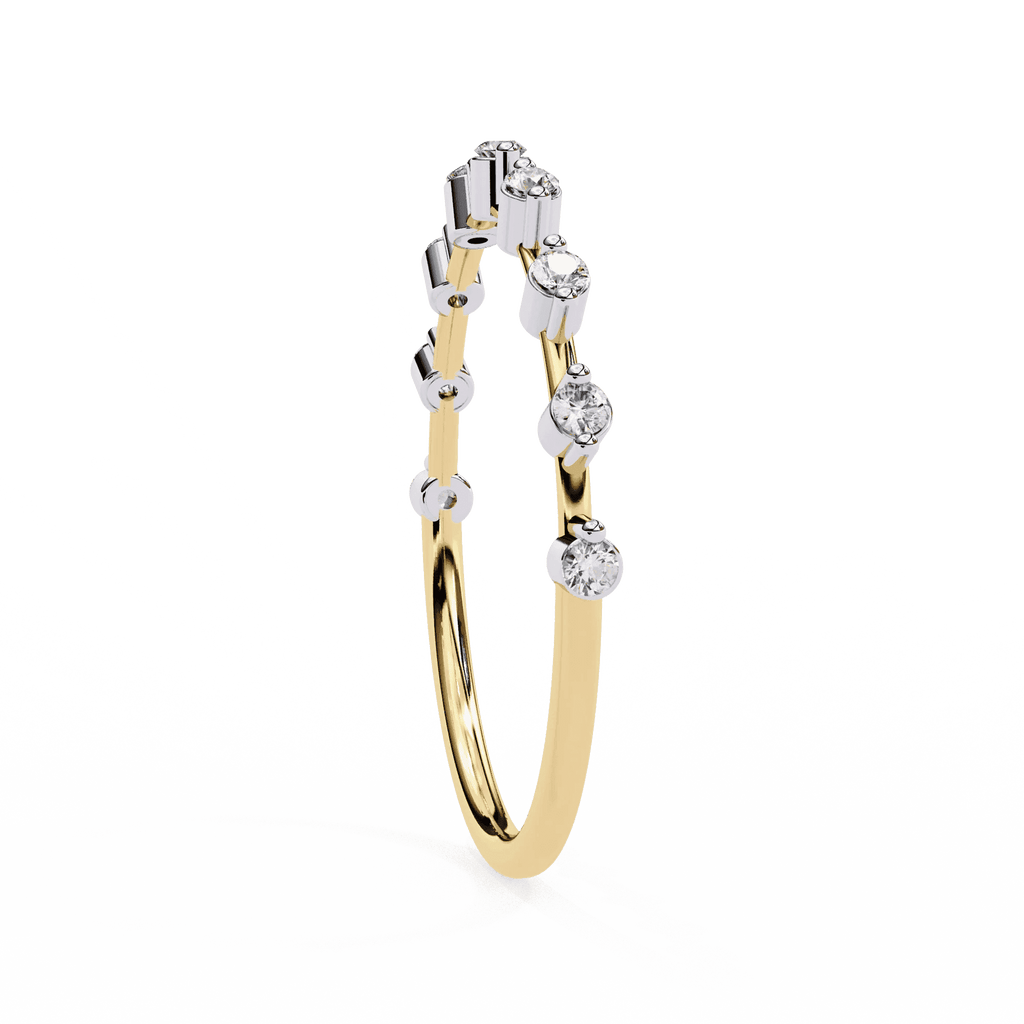 Moissanite Diamond Ring for Women Silver Gold Plated Wedding & Engagement Band - Aventus