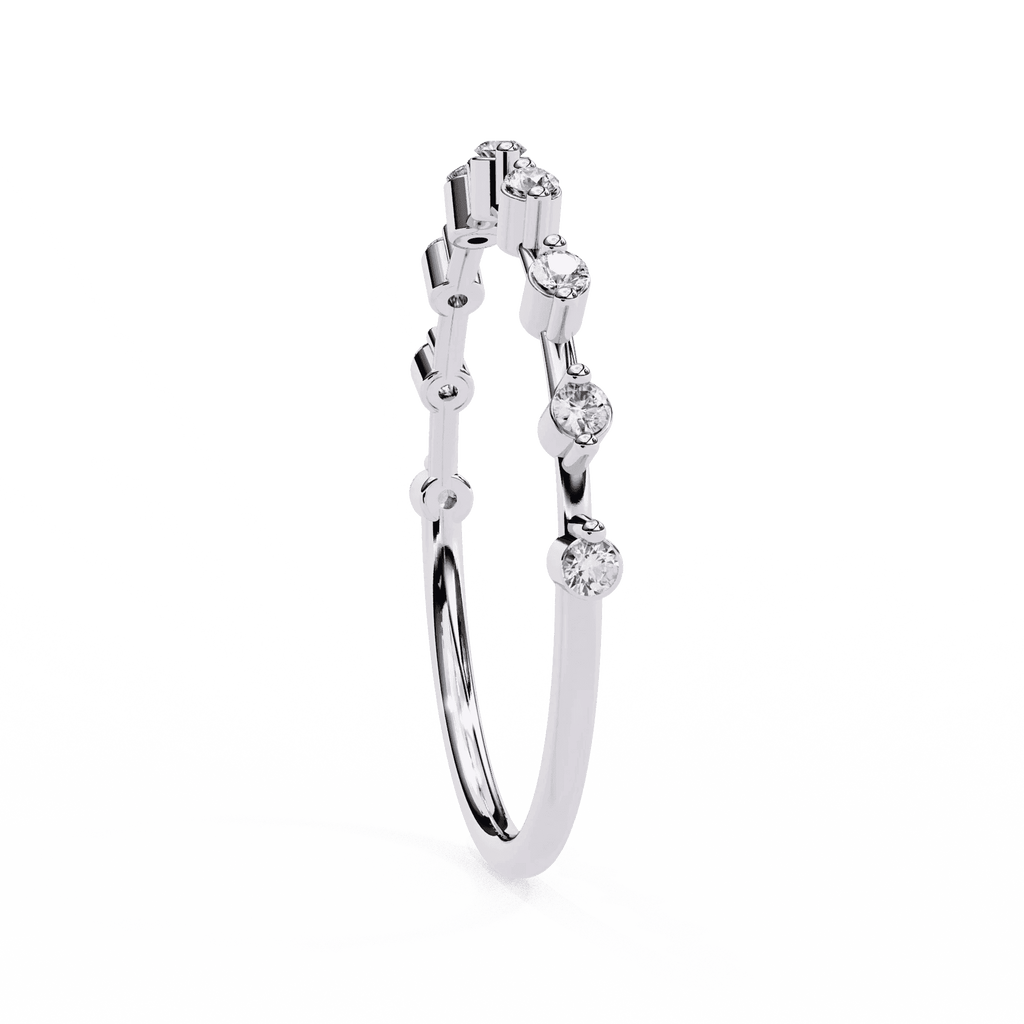 Moissanite Diamond Ring for Women Silver Gold Plated Wedding & Engagement Band - Aventus