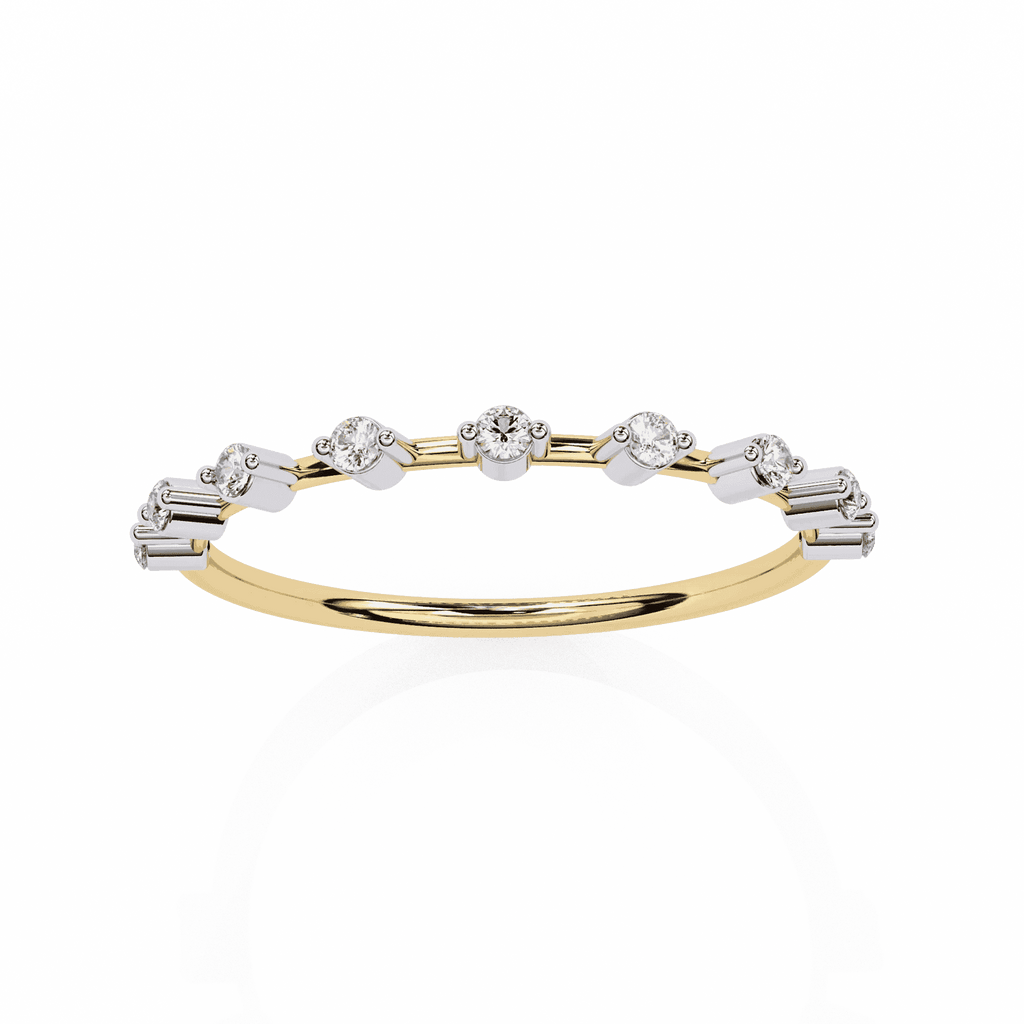 Moissanite Diamond Ring for Women Silver Gold Plated Wedding & Engagement Band - Aventus