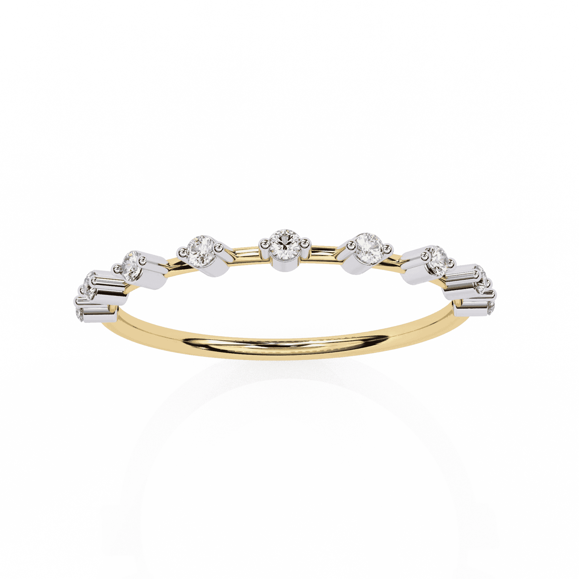 Moissanite Diamond Ring for Women Silver Gold Plated Wedding & Engagement Band - Aventus