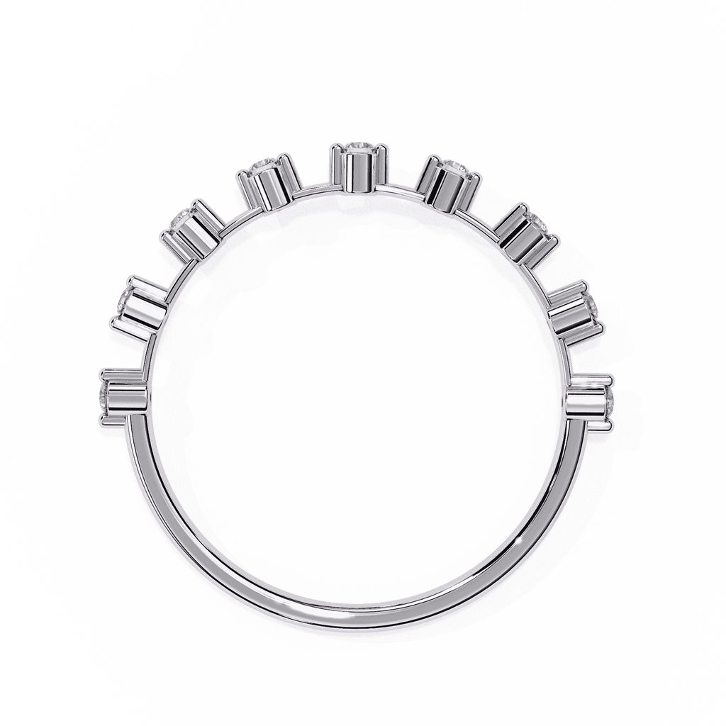 Moissanite Diamond Ring for Women Silver Gold Plated Wedding & Engagement Band - Aventus