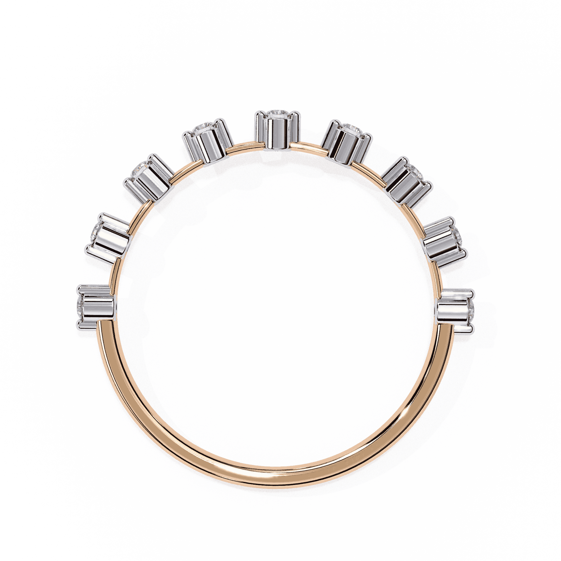 Moissanite Diamond Ring for Women Silver Gold Plated Wedding & Engagement Band - Aventus