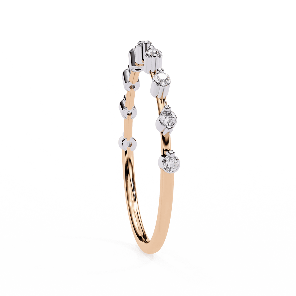 Moissanite Diamond Ring for Women Silver Gold Plated Wedding & Engagement Band - Aventus