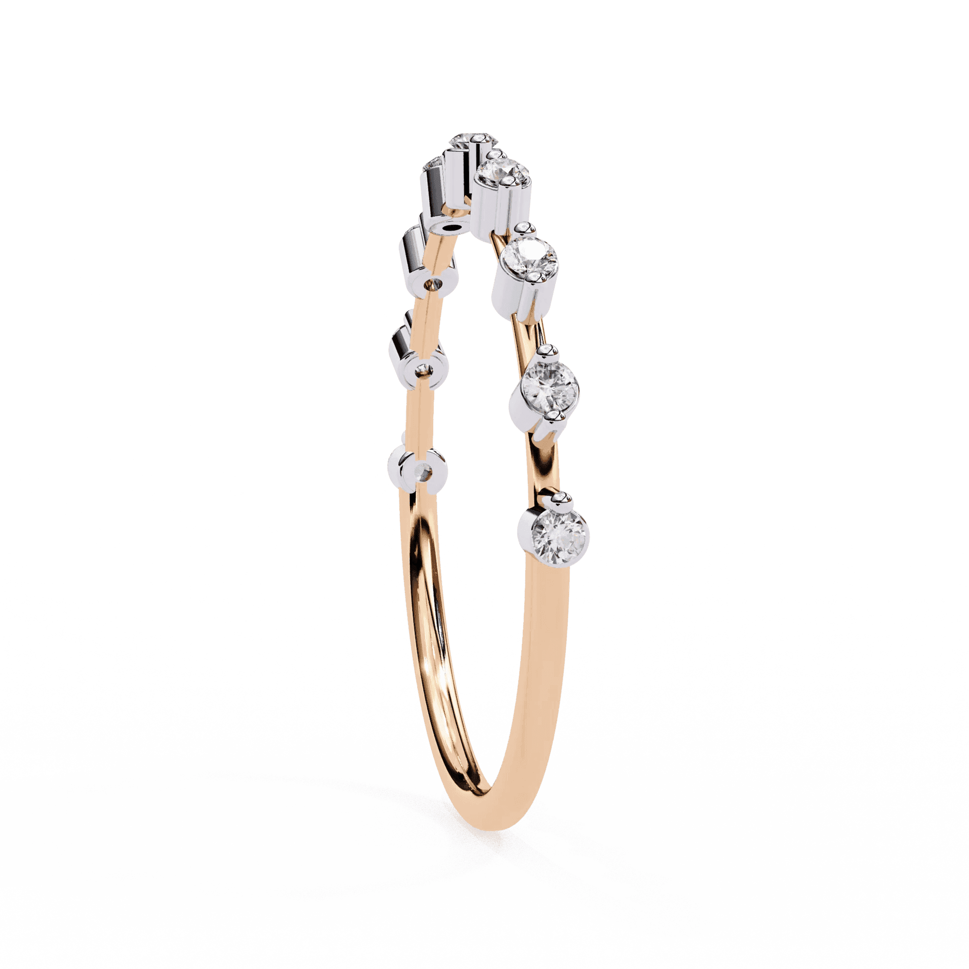 Moissanite Diamond Ring for Women Silver Gold Plated Wedding & Engagement Band - Aventus