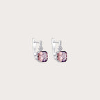 Morganite Squared Hoop Earrings