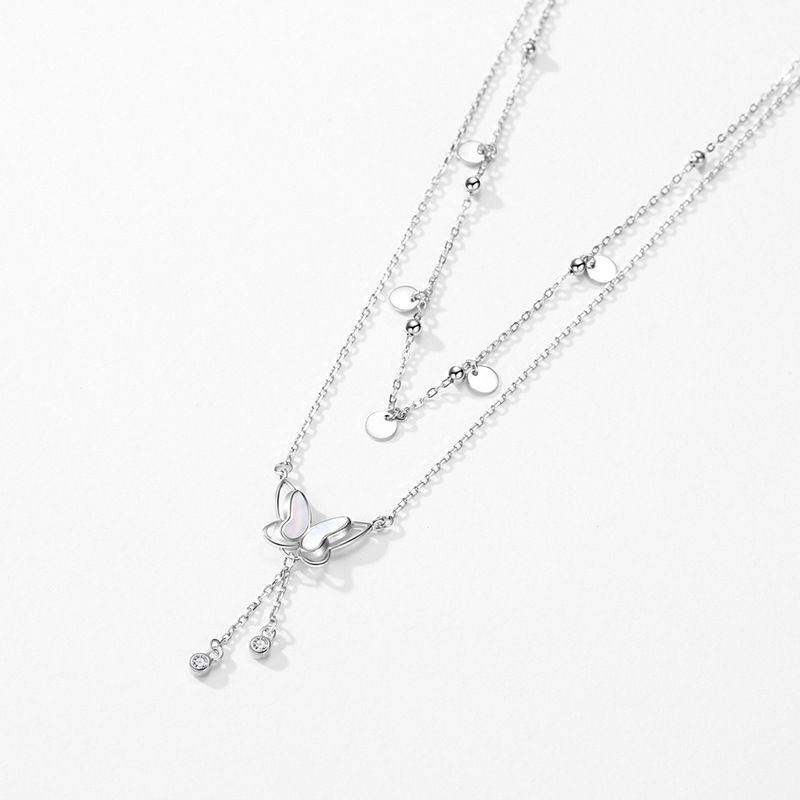 Multi Strand Sequin Butterfly Necklace - Aventus