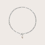 Natural Pearl Oval Chain Necklace