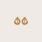 Natural Pearl Shell Stud Earrings