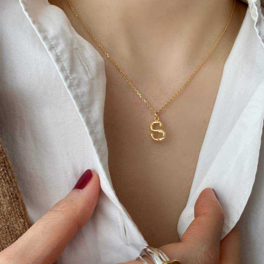 Letter Pendant Necklace - Aventus