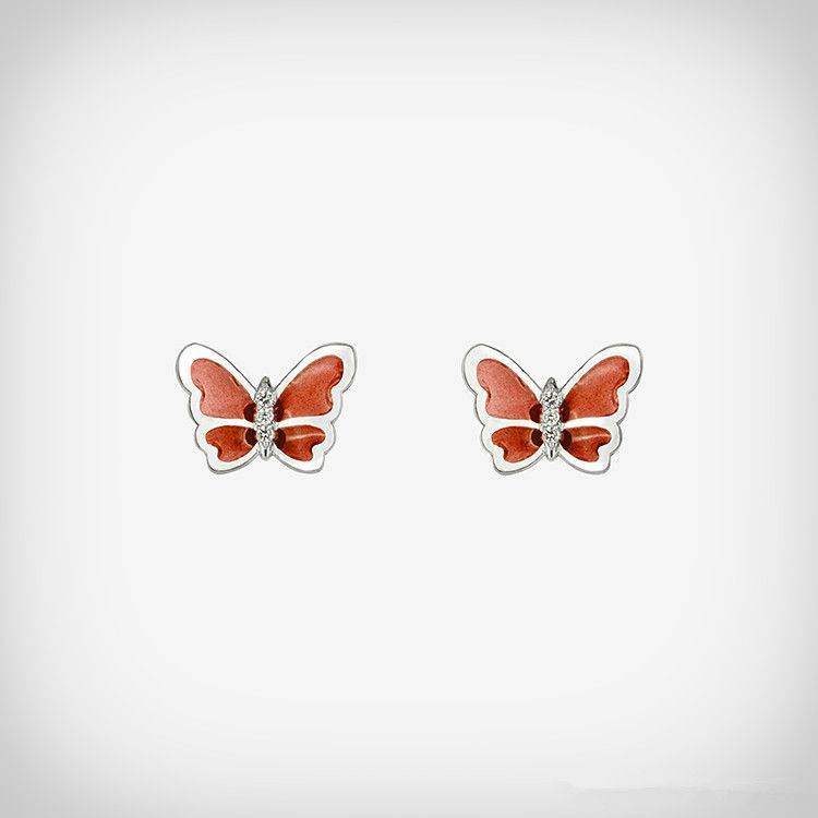 Pave Butterfly Stud Earrings - Aventus